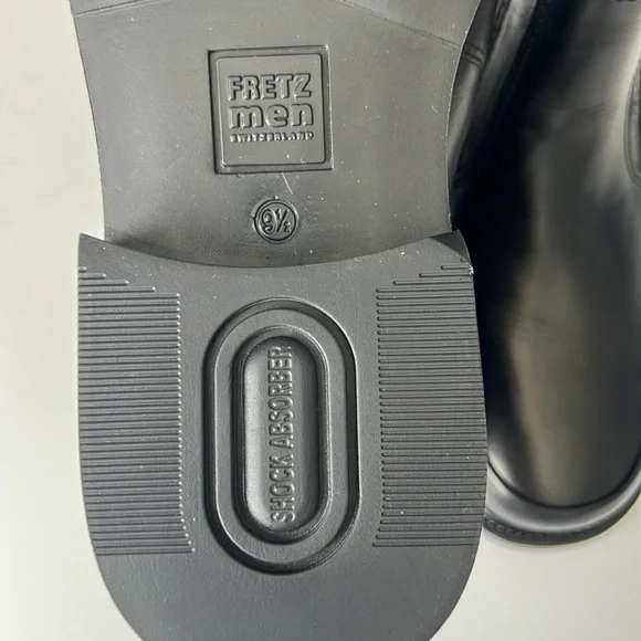 Fretz‎ Black Leather Sohle Men's Boots NWT - 9.5 - Picture 12 of 13